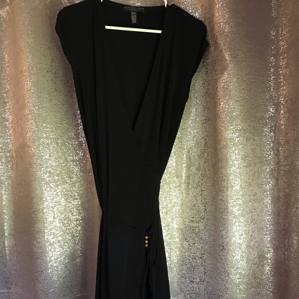 3 for $25 DEAL. Apostrophe black wrap dress